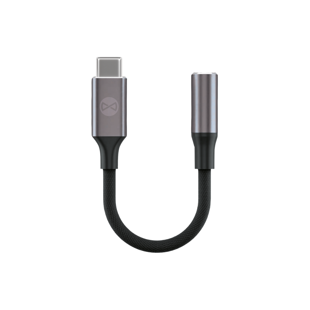 Forever аудио адаптер AJC-01 jack 3,5 mm - USB-C черный