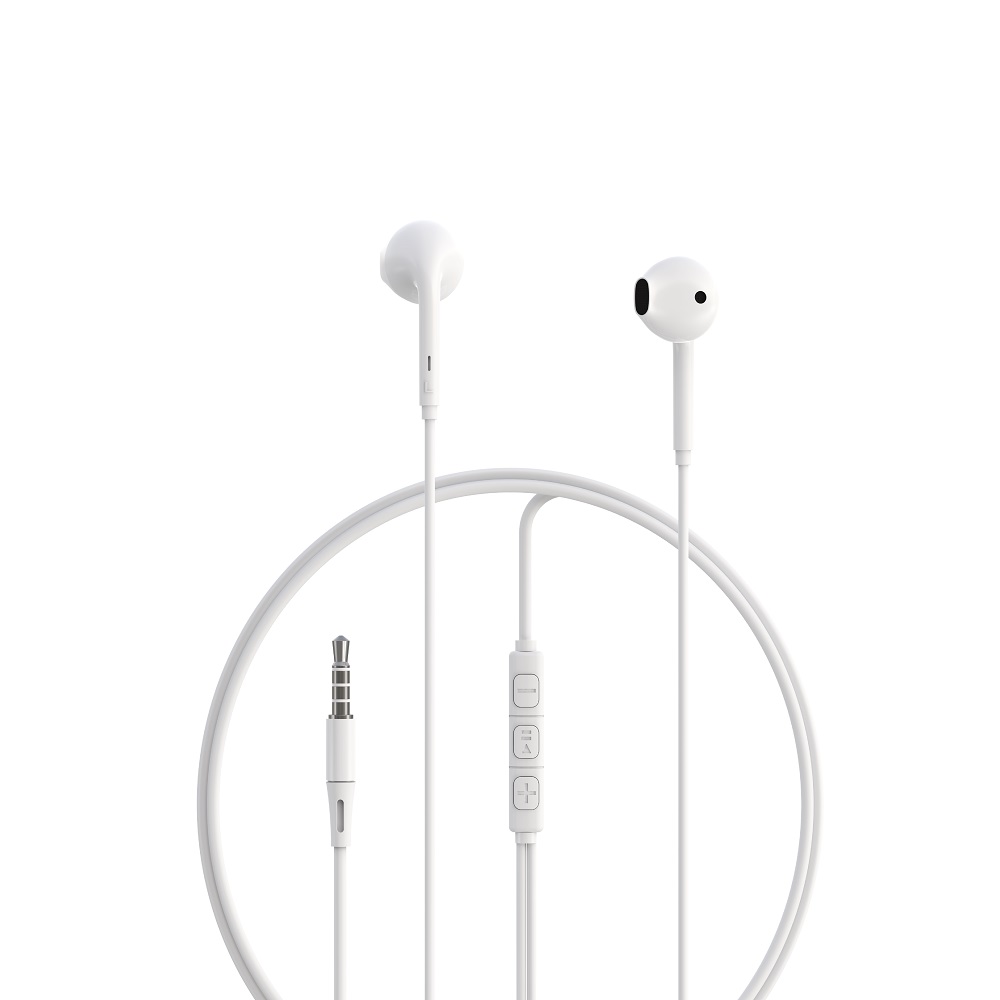 Devia vadu austiņas Kintone A3 jack 3,5mm baltas