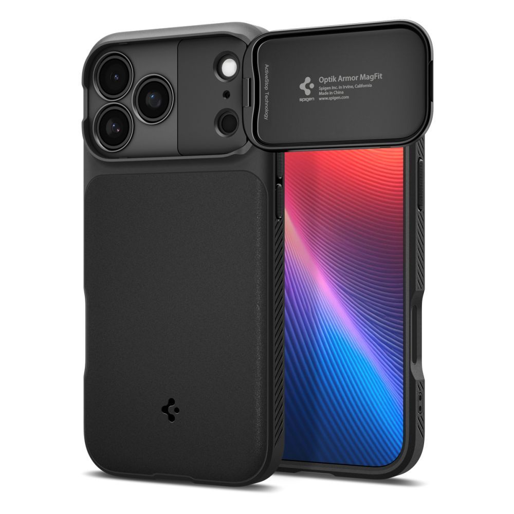 Spigen Optik Armor Magnētiskais viedtālruņa apvalks iPhone 17 Pro Max - melns