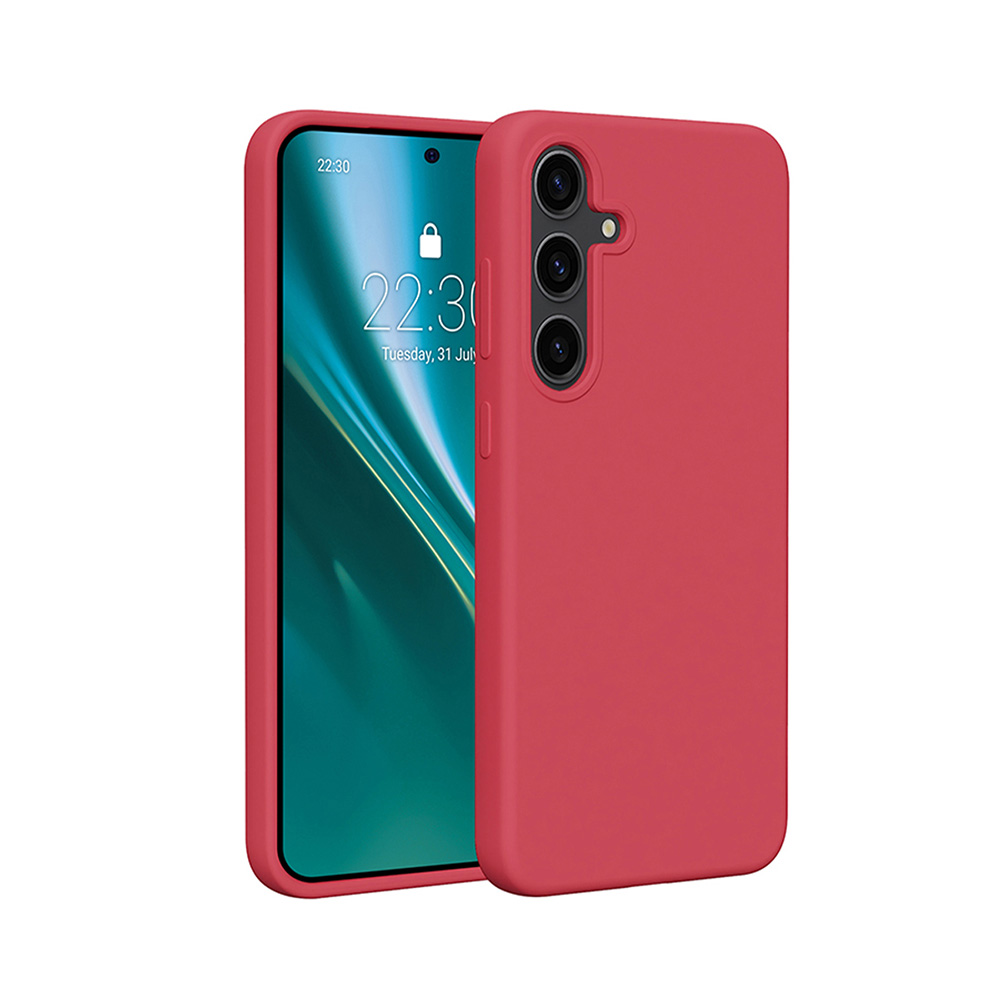 Силиконовый чехол Etteri Mag для Samsung Galaxy S25 Edge малиновый