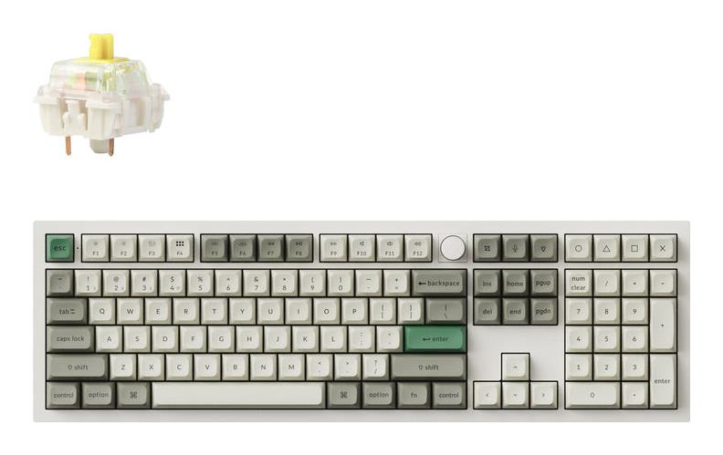 Bezvadu tastatūra KEYCHRON Q6 Max RGB Shell White Q6M-P4