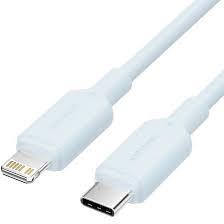 Kabelis USB-C uz Lightning 2m zils Vention