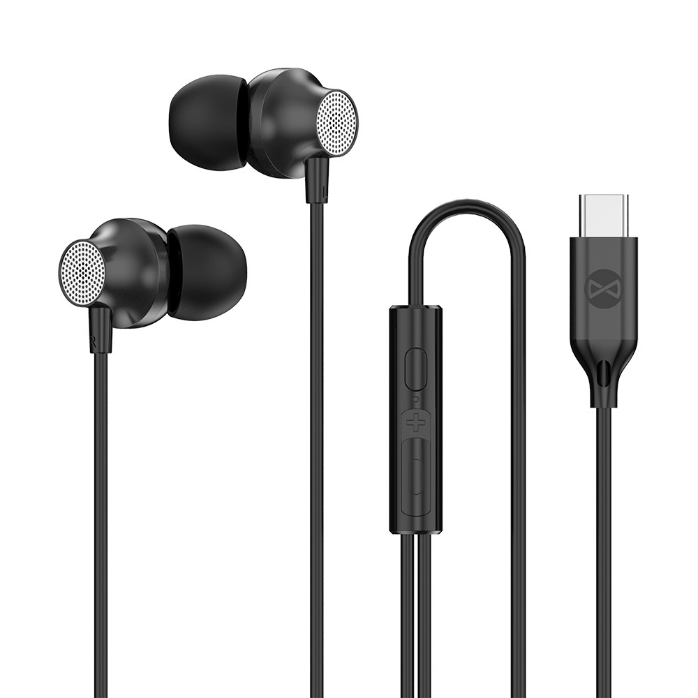 Forever vadu austiņas EP-02 USB-C melnas