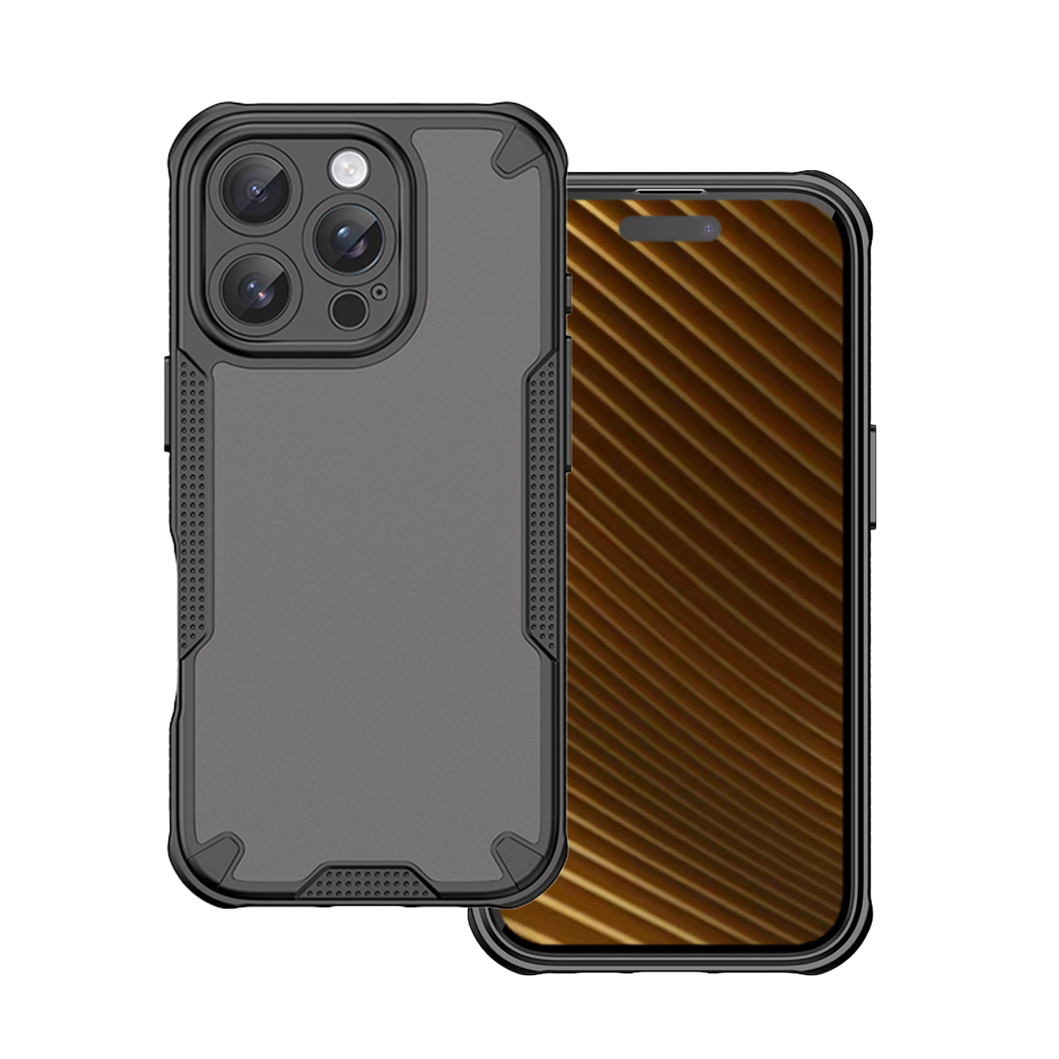 Defender Matēts maciņš for iPhone 16 Pro 6,3" melns