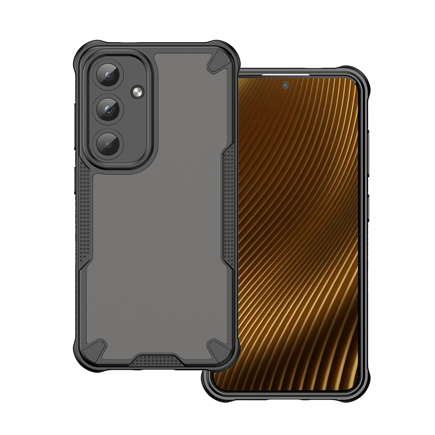 Defender Matt viedtālruņa apvalks Samsung Galaxy S25 FE melns
