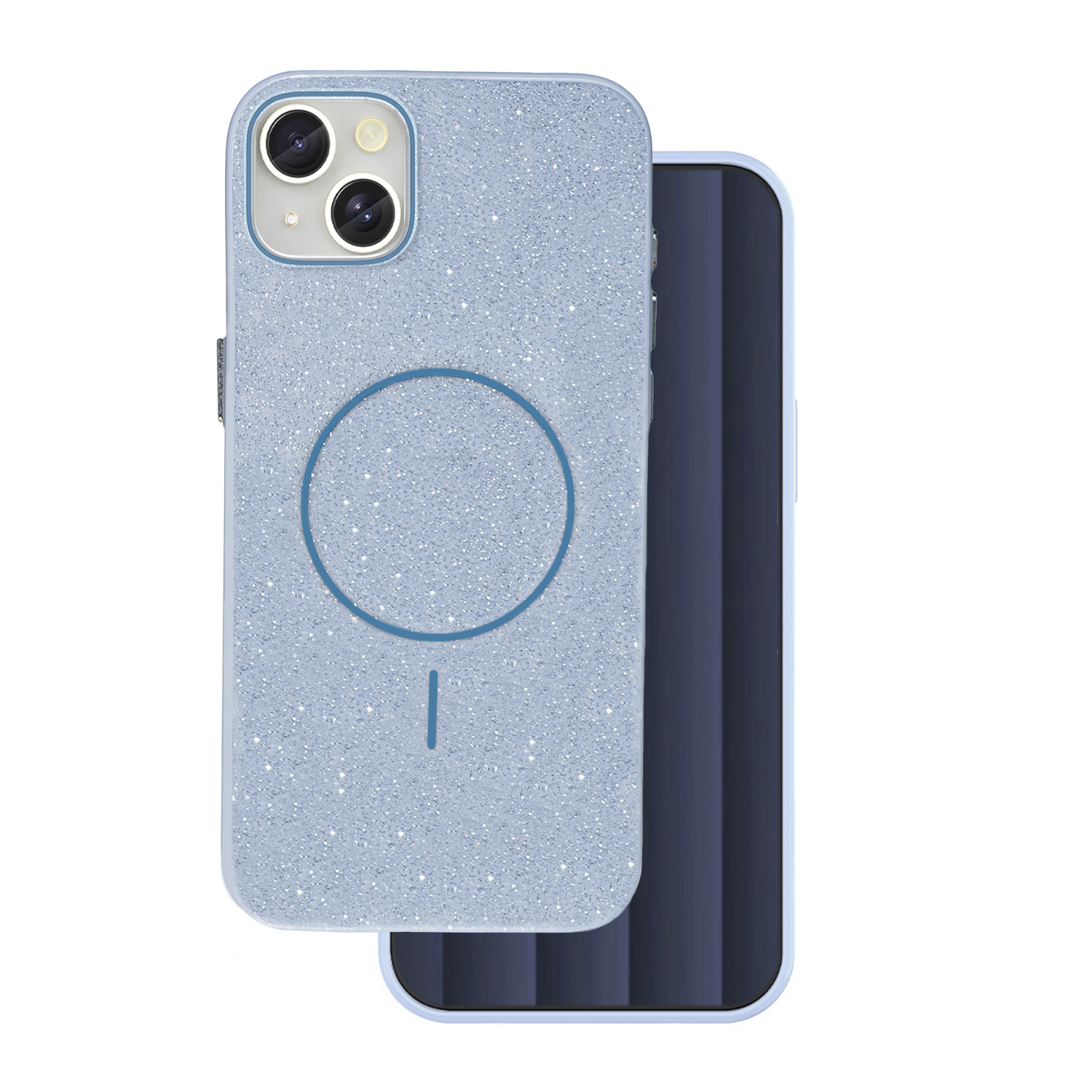 Glitter Thin Mag maciņš for iPhone 17 Pro 6,3" zils