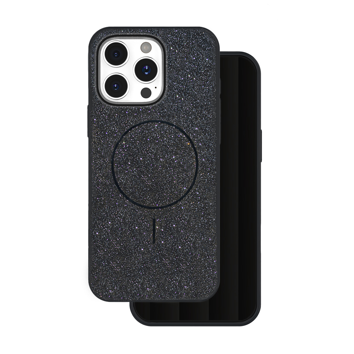 Чехол Glitter Thin Mag для iPhone 17 Pro Max 6,9" чёрный