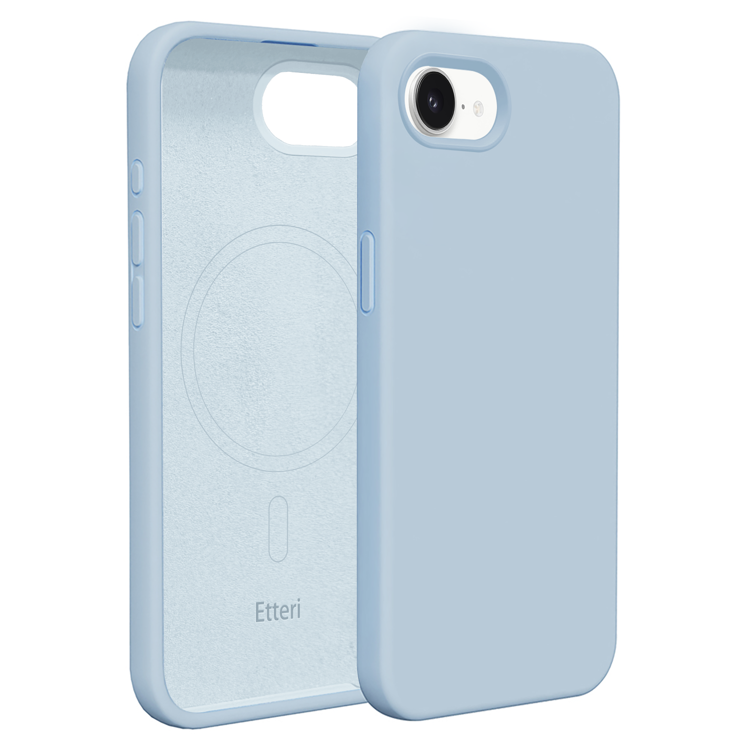 Etteri Silikona Mag maciņš for iPhone 16e / 17e gaiši zils
