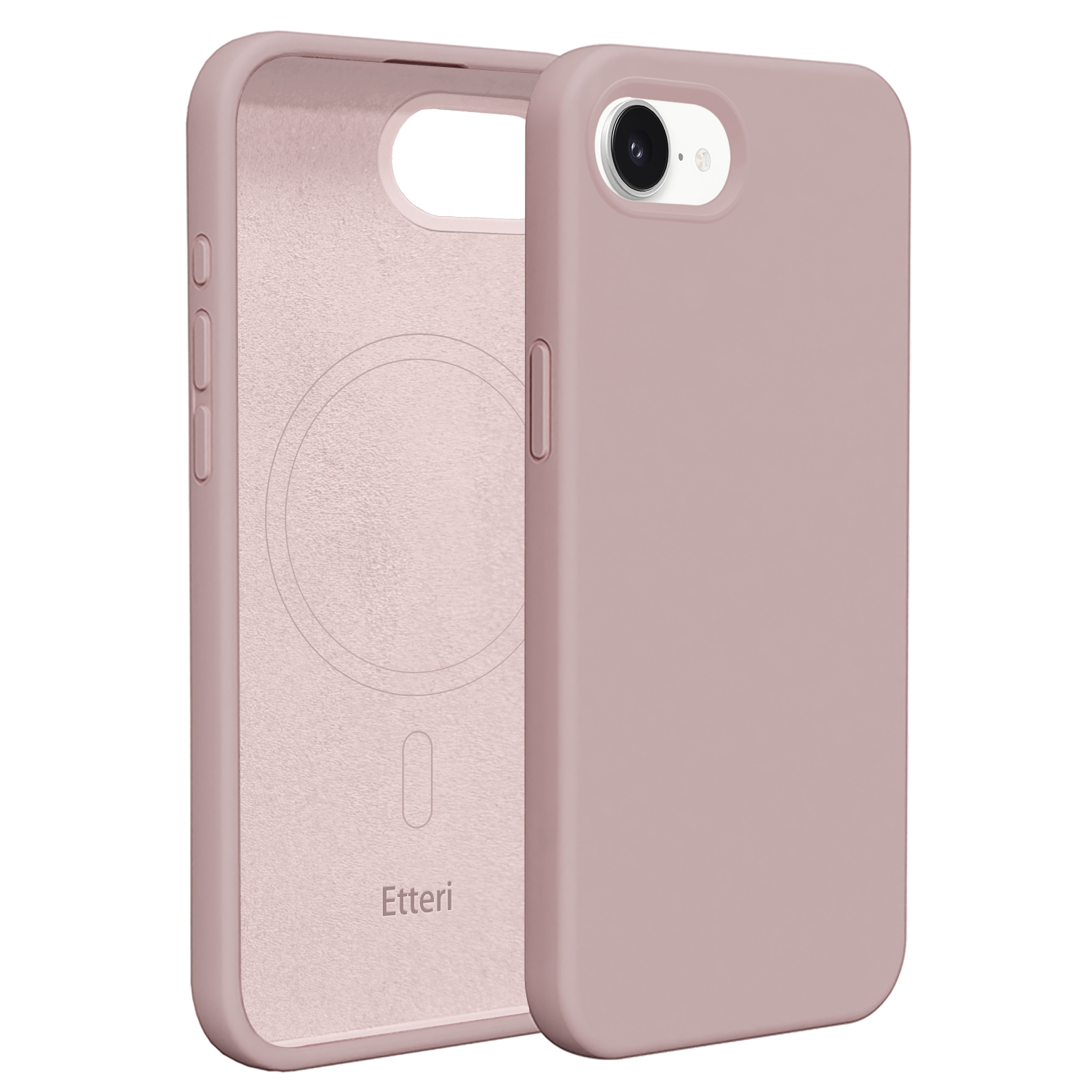 Etteri Silikona Mag maciņš for iPhone 16e / 17e gaiši rozā