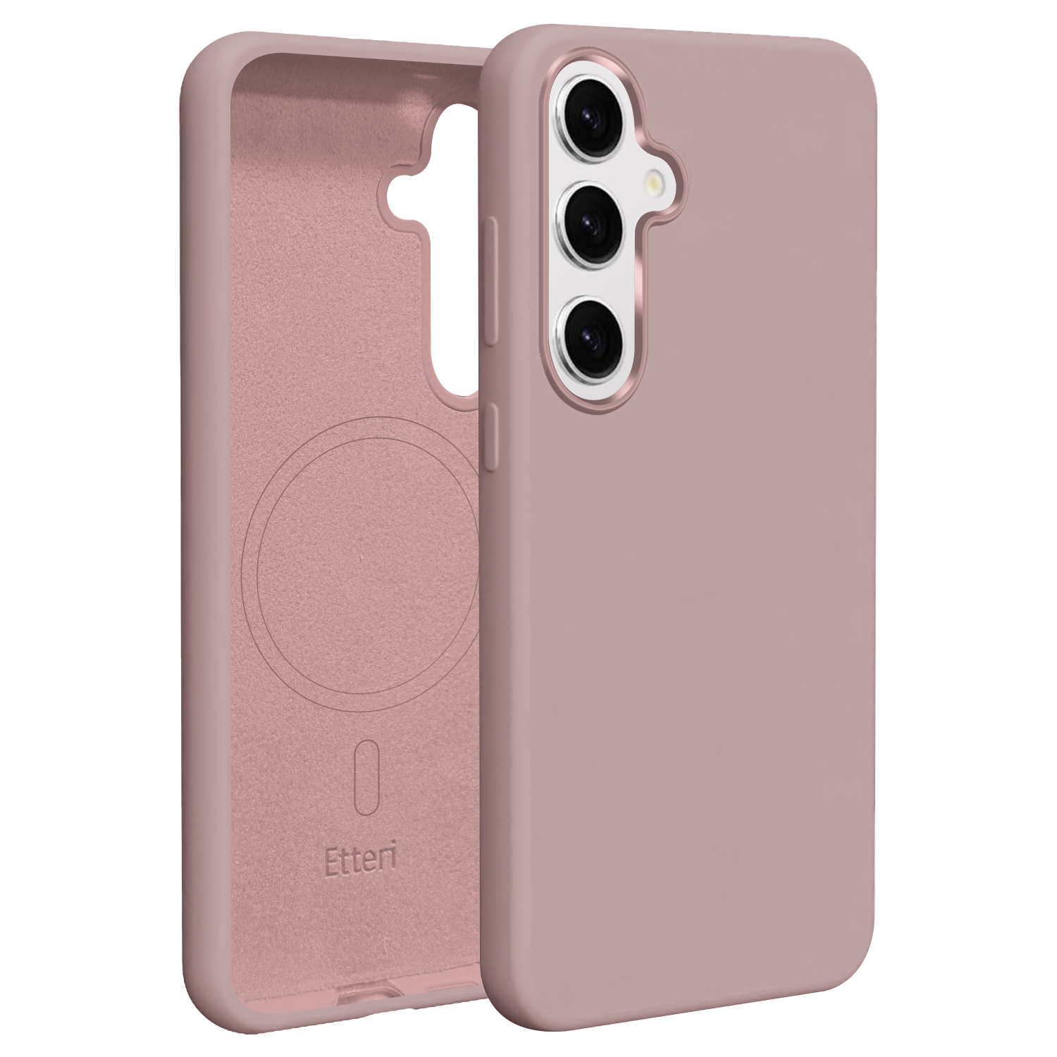 Etteri Silicone Mag case for Samsung Galaxy S25 light pink