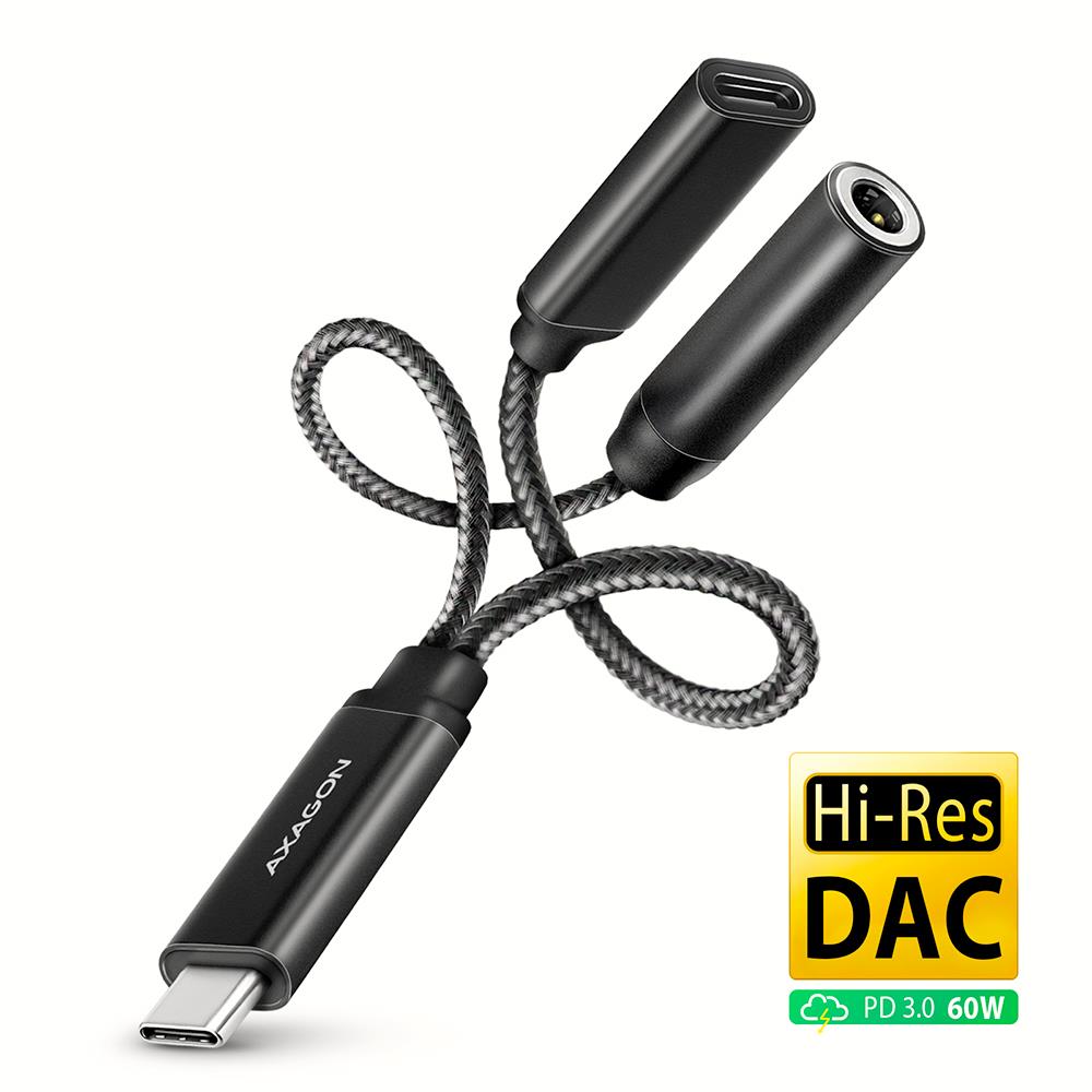 SKAŅAS KARTES ADAPTERIS USB-C/3.5MM/HI-RES DAC ADA-HCPD AXAGON