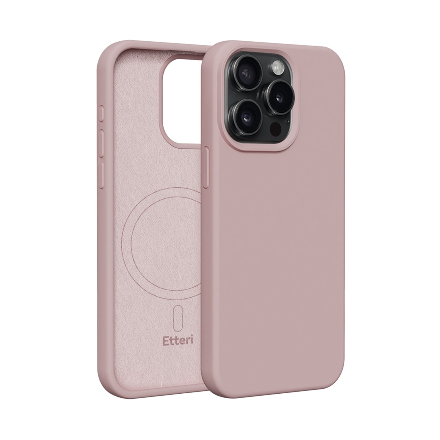 Etteri Силиконовый Mag Чехол для iPhone 12 12 Pro 6,1" светло-розовый