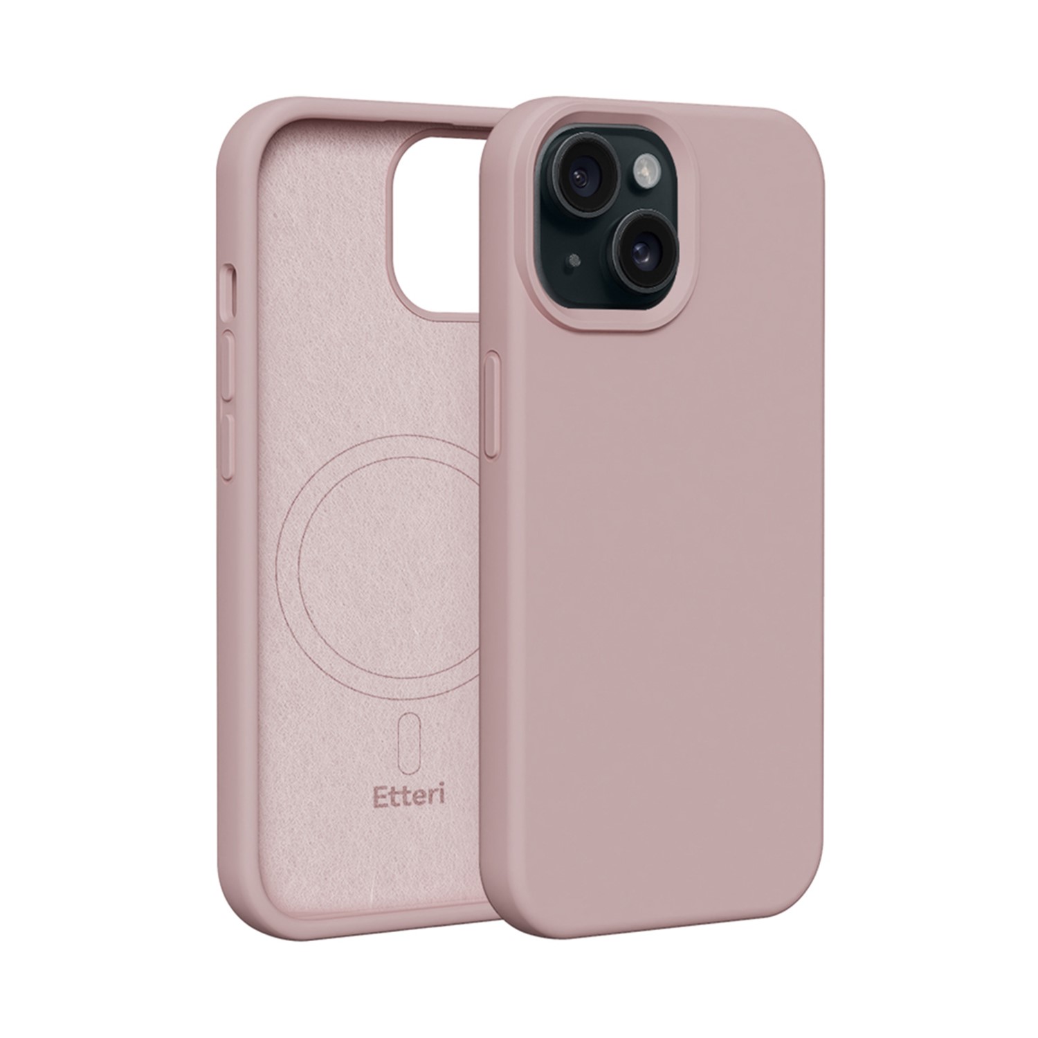 Etteri silikona magnētiskais viedtālruņa apvalks iPhone 13 6,1" gaiši rozā