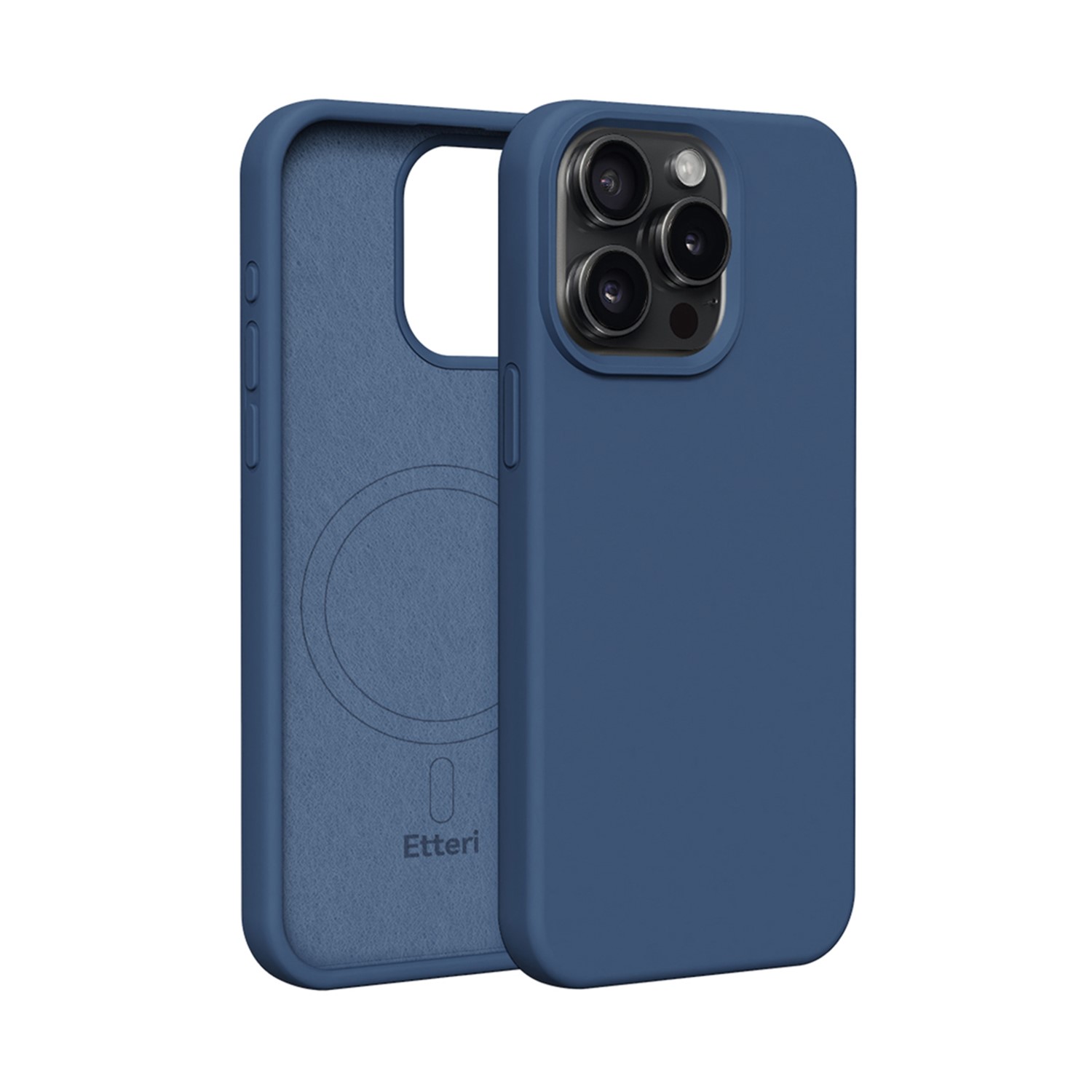Etteri Silicone Mag case for iPhone 15 Pro Max 6,7" dark blue