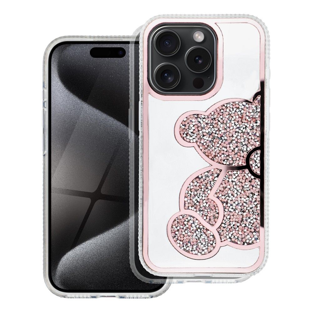 TEDDY BEAR viedtālruņa apvalks IPHONE 14 rozā