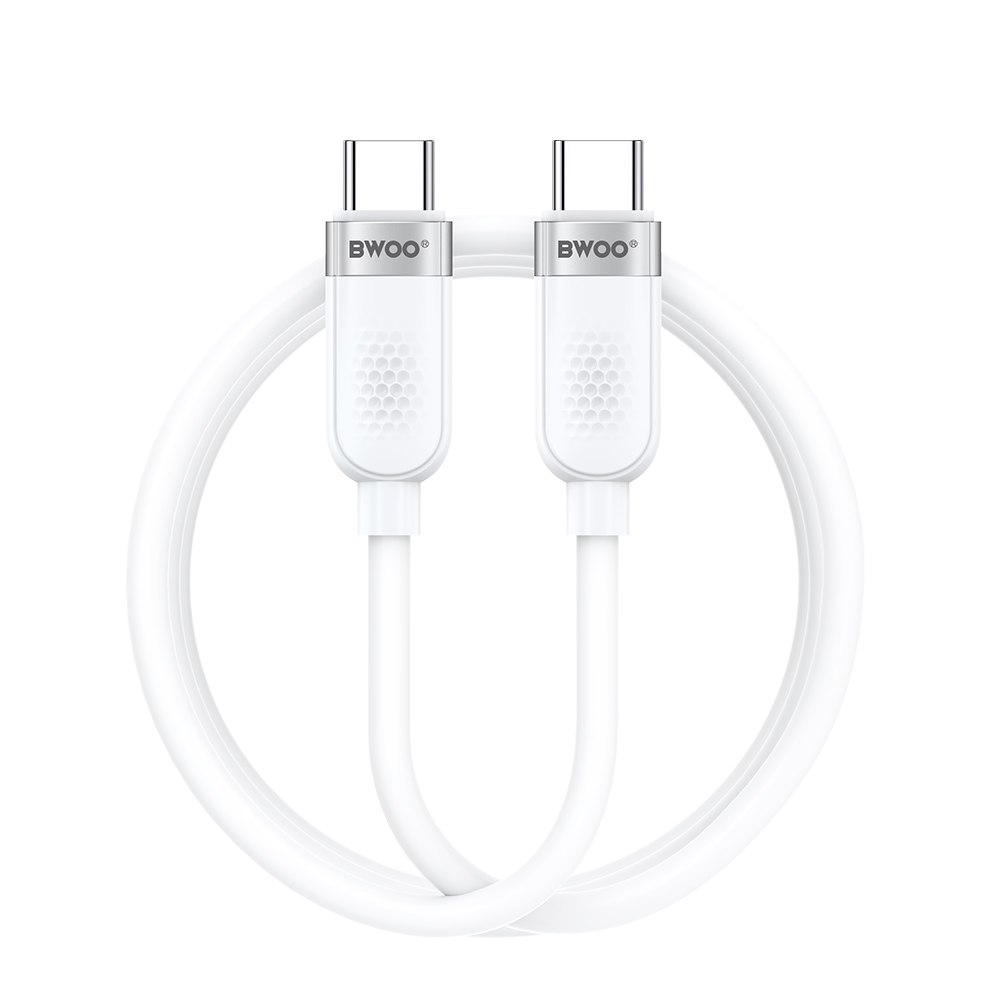 BWOO 65W kabelis USB-C - USB-C 1m balts