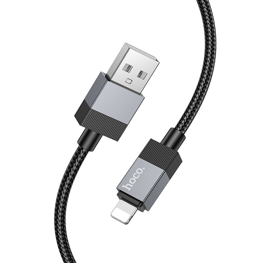 Kabelis USB A uz Lightning Hoco 2,4A 1 m X110 melns