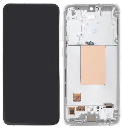 LCD ekrāns Samsung S721 S24 FE 5G ar skārienjūtīgu ekrānu un rāmi White Blue/Gray/Mint/Yellow oriģināls (salikts servisa pakotne)