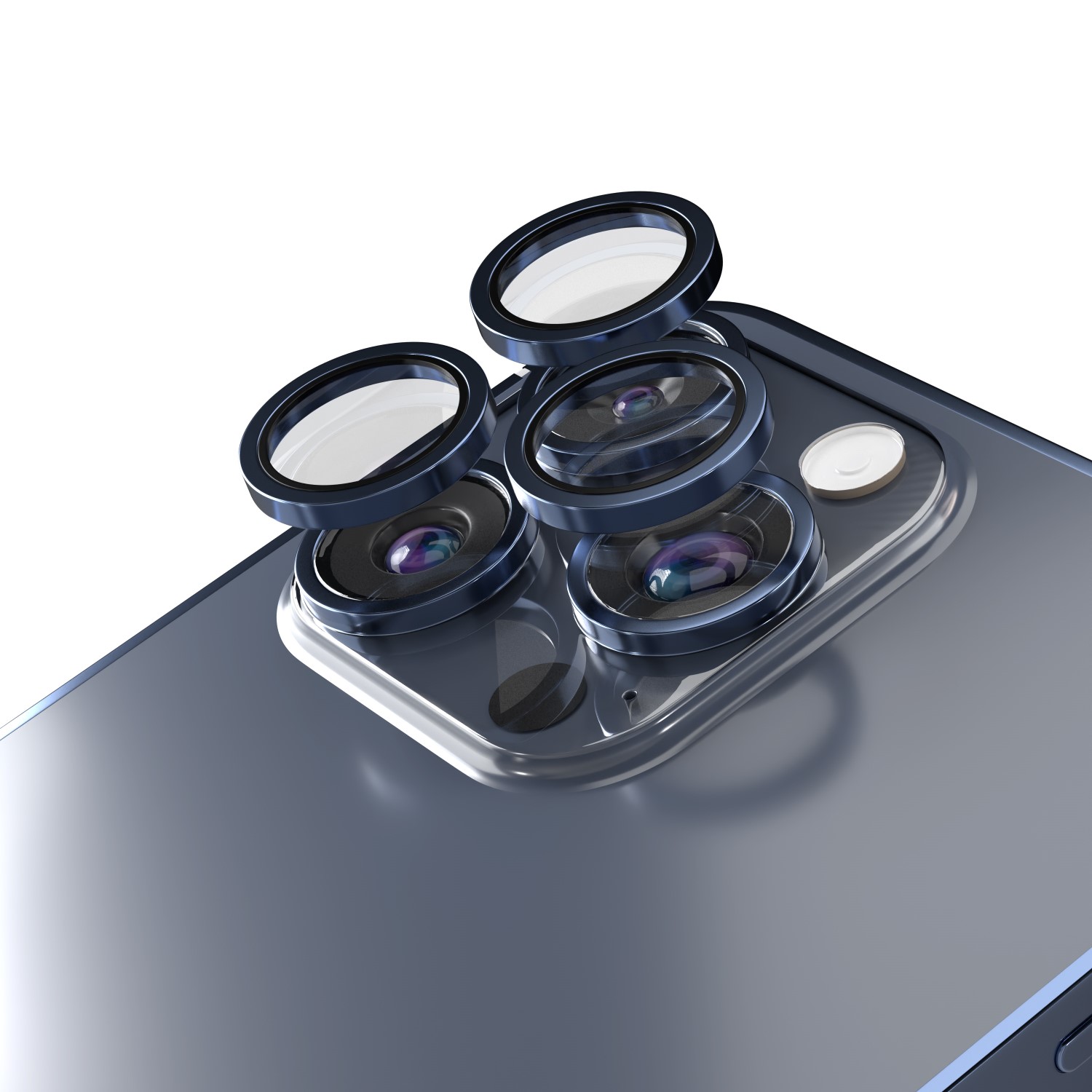 Etteri camera lens protector for iPhone 15 Pro / 15 Pro Max deep blue