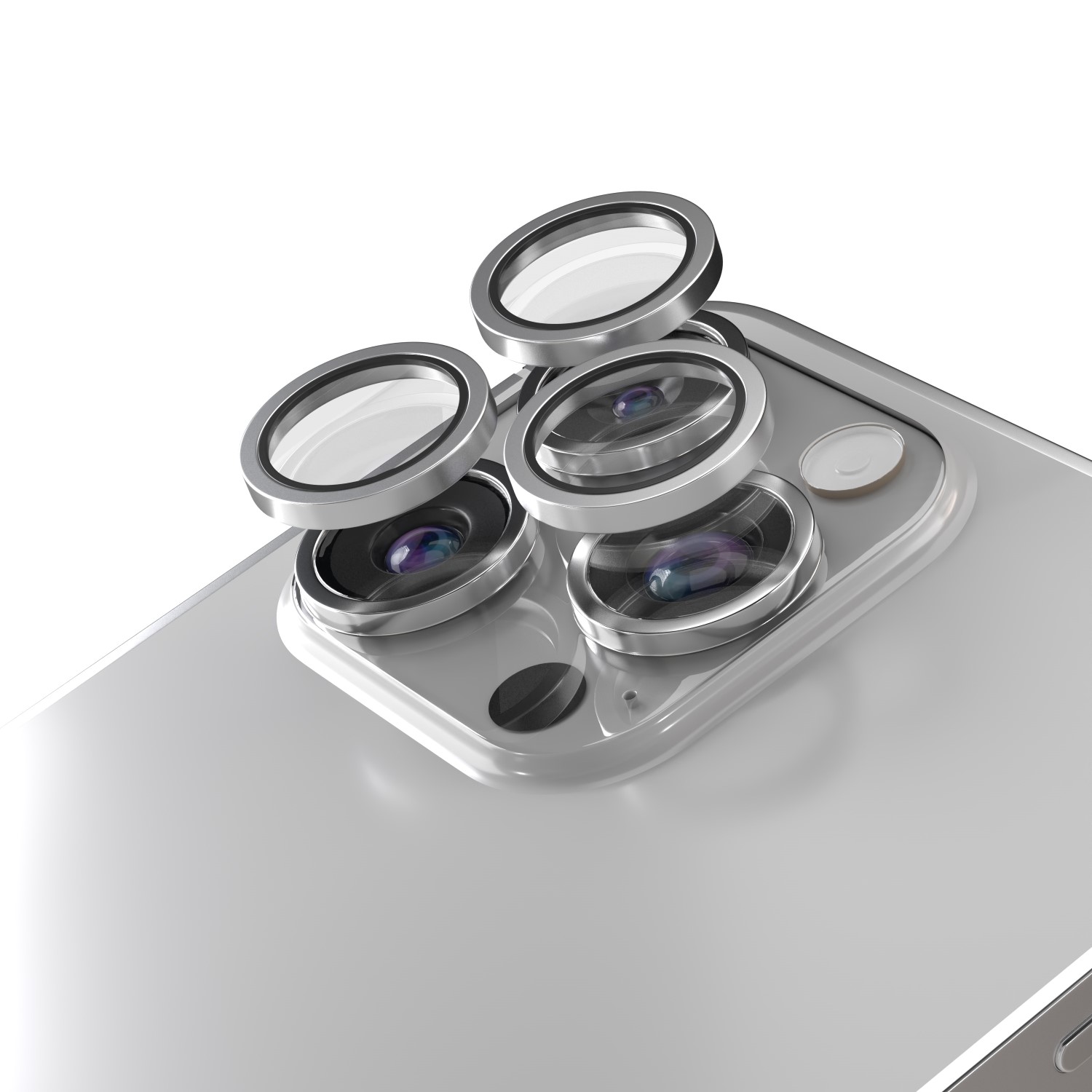 Etteri kameras lēcas aizsargs iPhone 15 Pro / 15 Pro Max titāna pelēka
