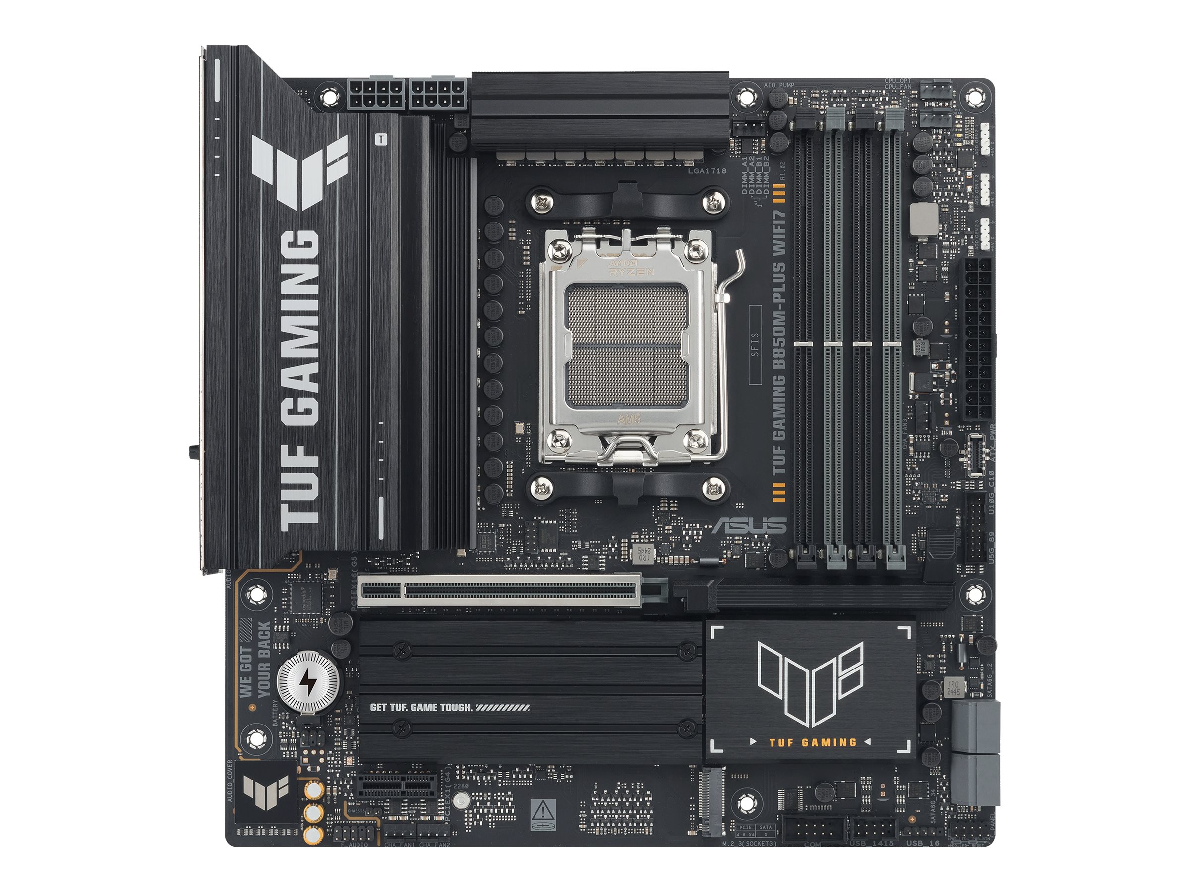 ASUS AMD TUF GAMING B850M-PLUS WIFI7 mātes plate