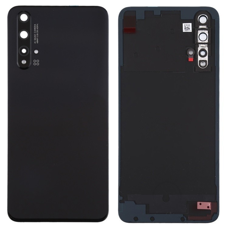 Aizmugurējais vāciņš Huawei Nova 5T melns oriģināls (lietots, Grade C)