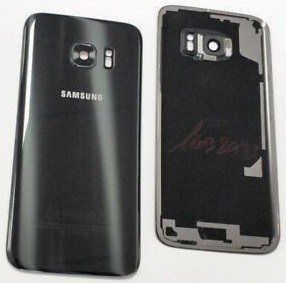 Aizmugurējais vāciņš Samsung G930F S7 melns oriģināls (lietots, Grade A)