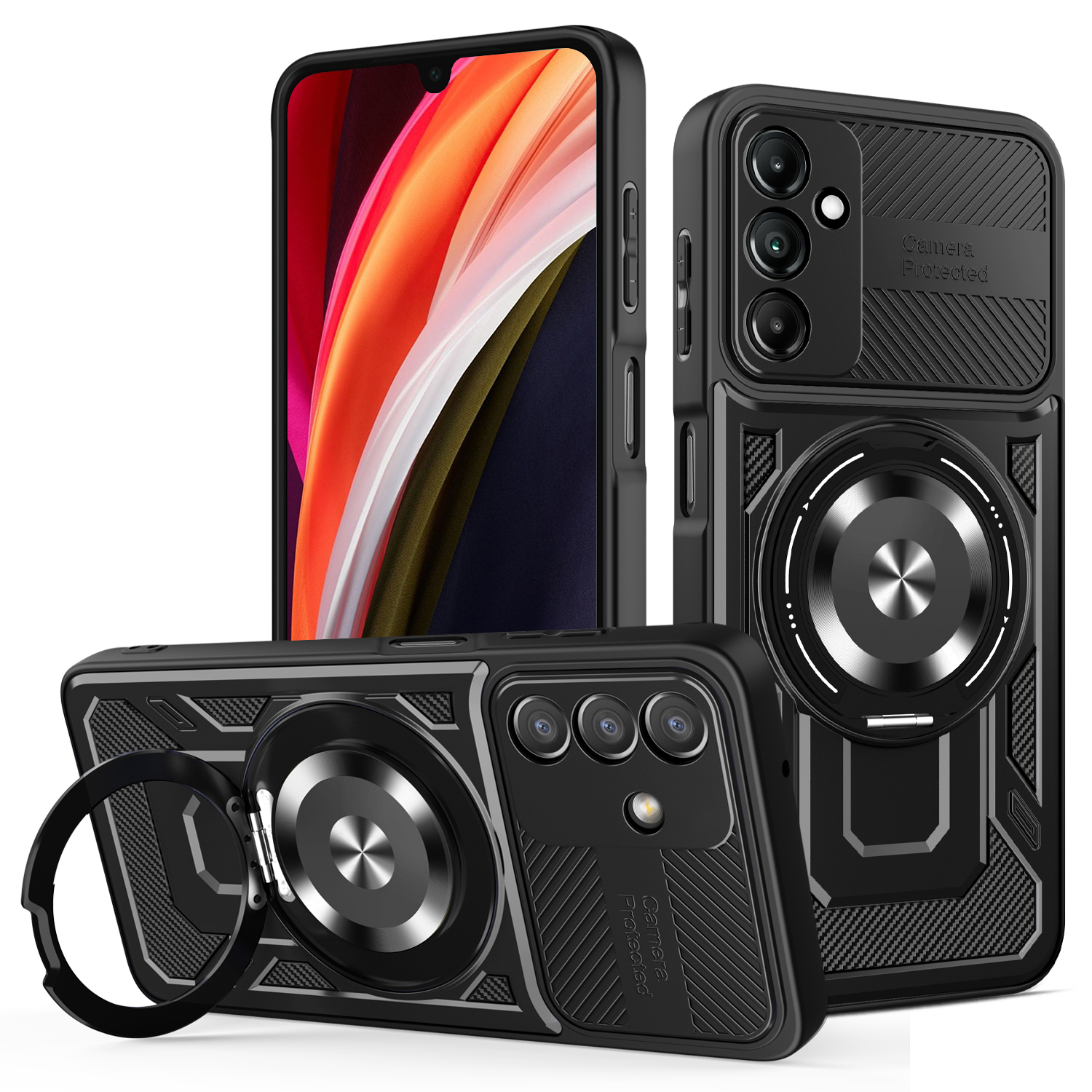 Defender Armor Mag maciņš for Samsung Galaxy A17 4G / A17 5G melns