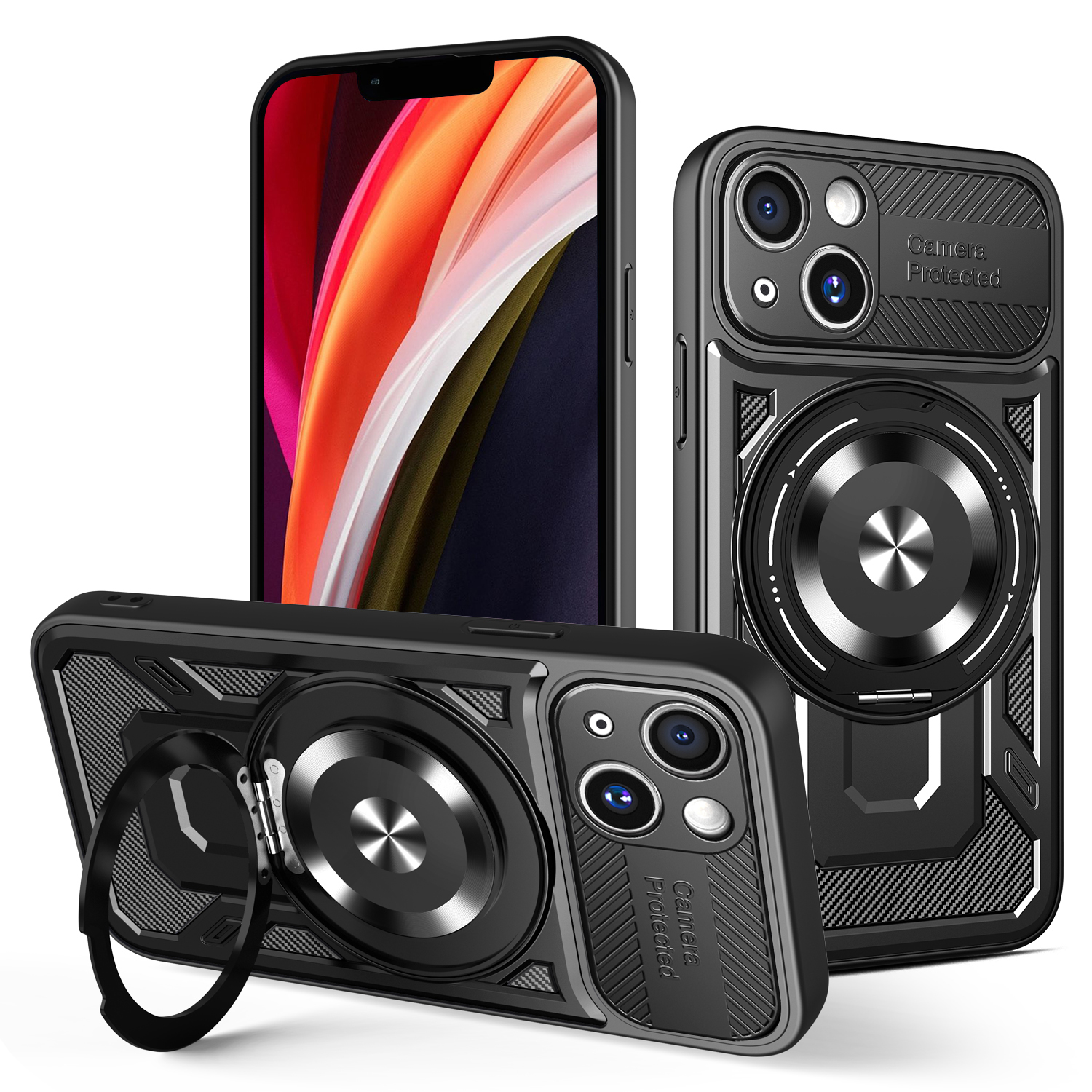 Defender Armor Mag viedtālruņa apvalks iPhone 14 6,1" melns