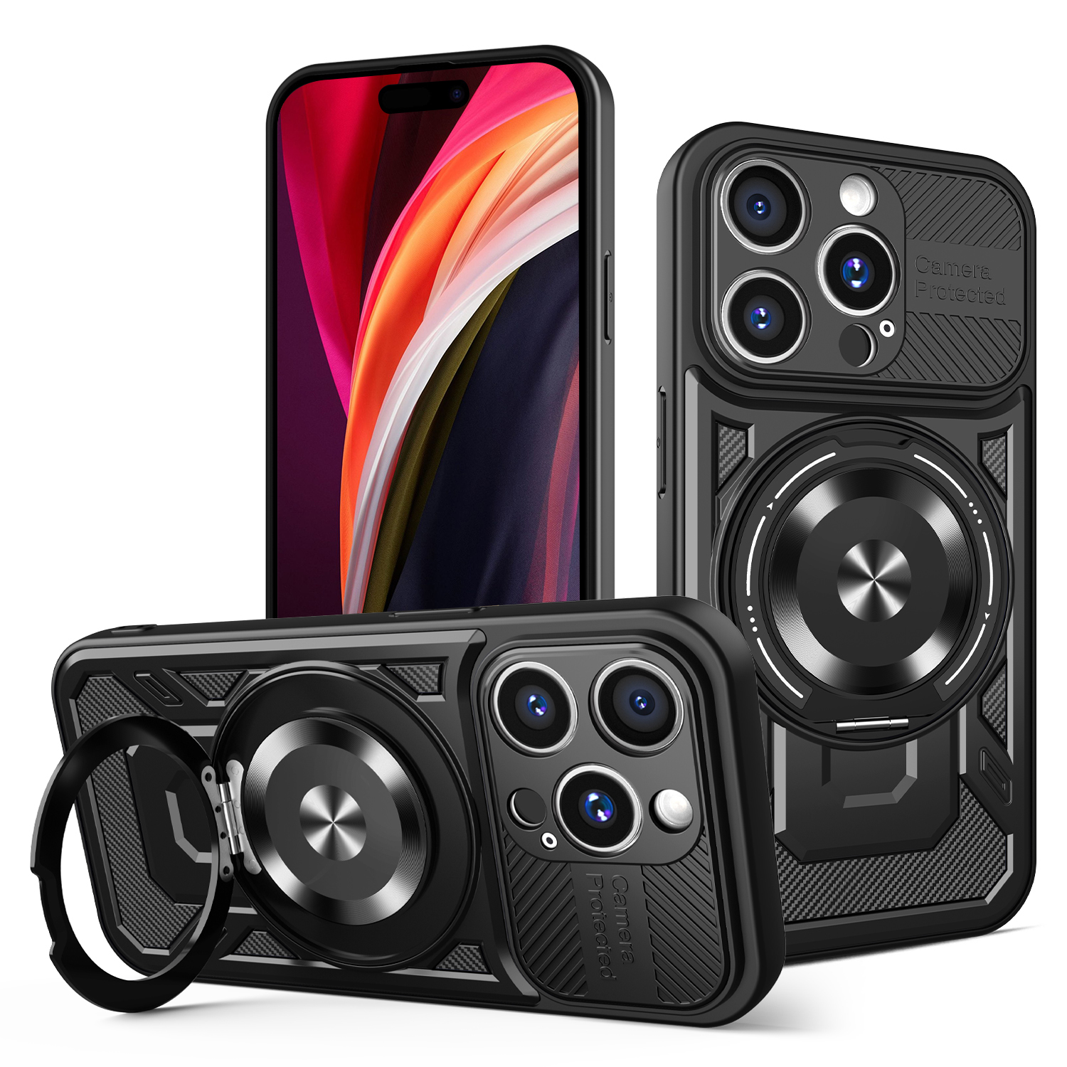 Defender Armor Mag viedtālruņa apvalks iPhone 15 Pro 6,1" melns