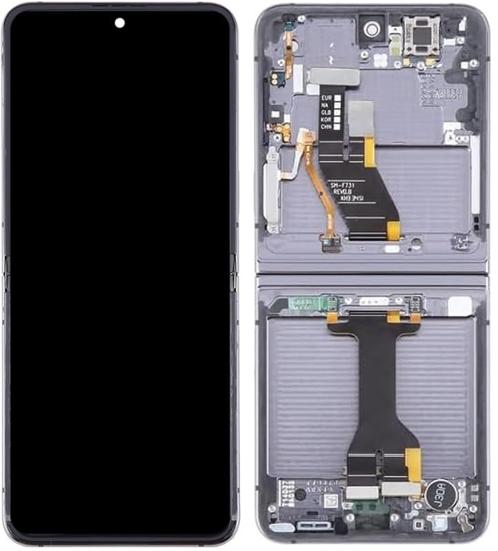 LCD ekrāns Samsung F731 Z Flip5 5G ar skārienjutīgu ekrānu un rāmi (iekšējais) Lavender oriģināls (lietots, Grade B)