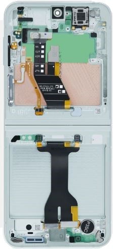 LCD ekrāns Samsung F741 Z Flip6 5G ar skārienjutīgu ekrānu (iekšējais) Mint/Green oriģināls (lietots, Grade A)
