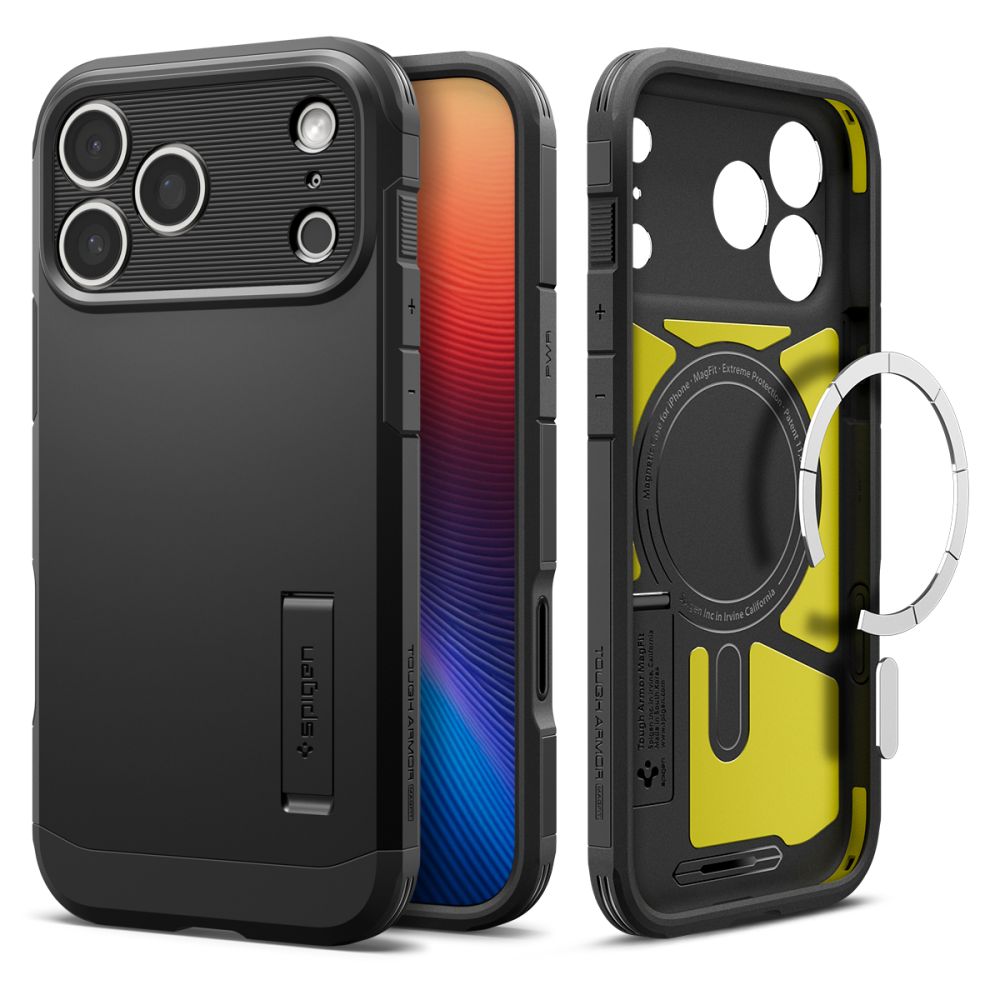 Spigen Tough Armor "T" Magnētiskais viedtālruņa apvalks iPhone 17 Pro Max - melns