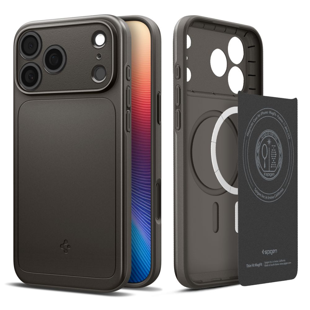 Spigen Thin Fit Magnētiskais viedtālruņa apvalks iPhone 17 Pro - Pelēks