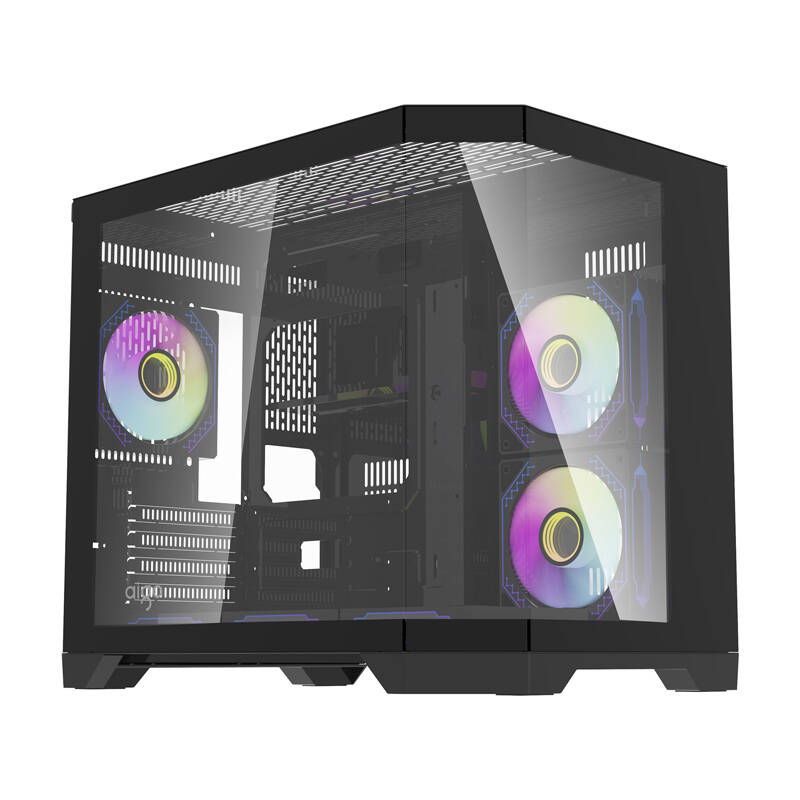 Darflash FT418 datora korpuss + 6 aRGB ventilatori (melns)