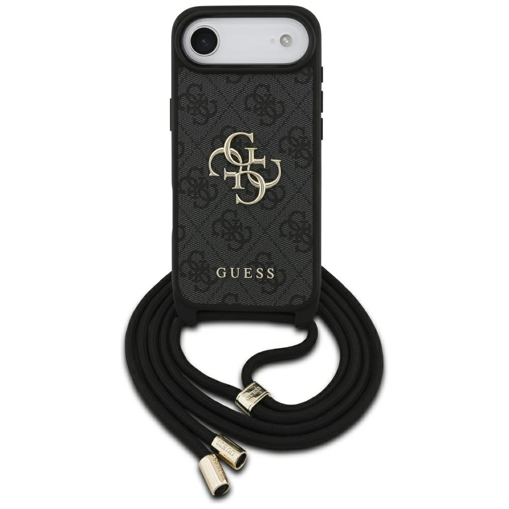 Guess 4G Big Logo Cord Stap soma pāri plecam viedtālrunim iPhone Air - melns