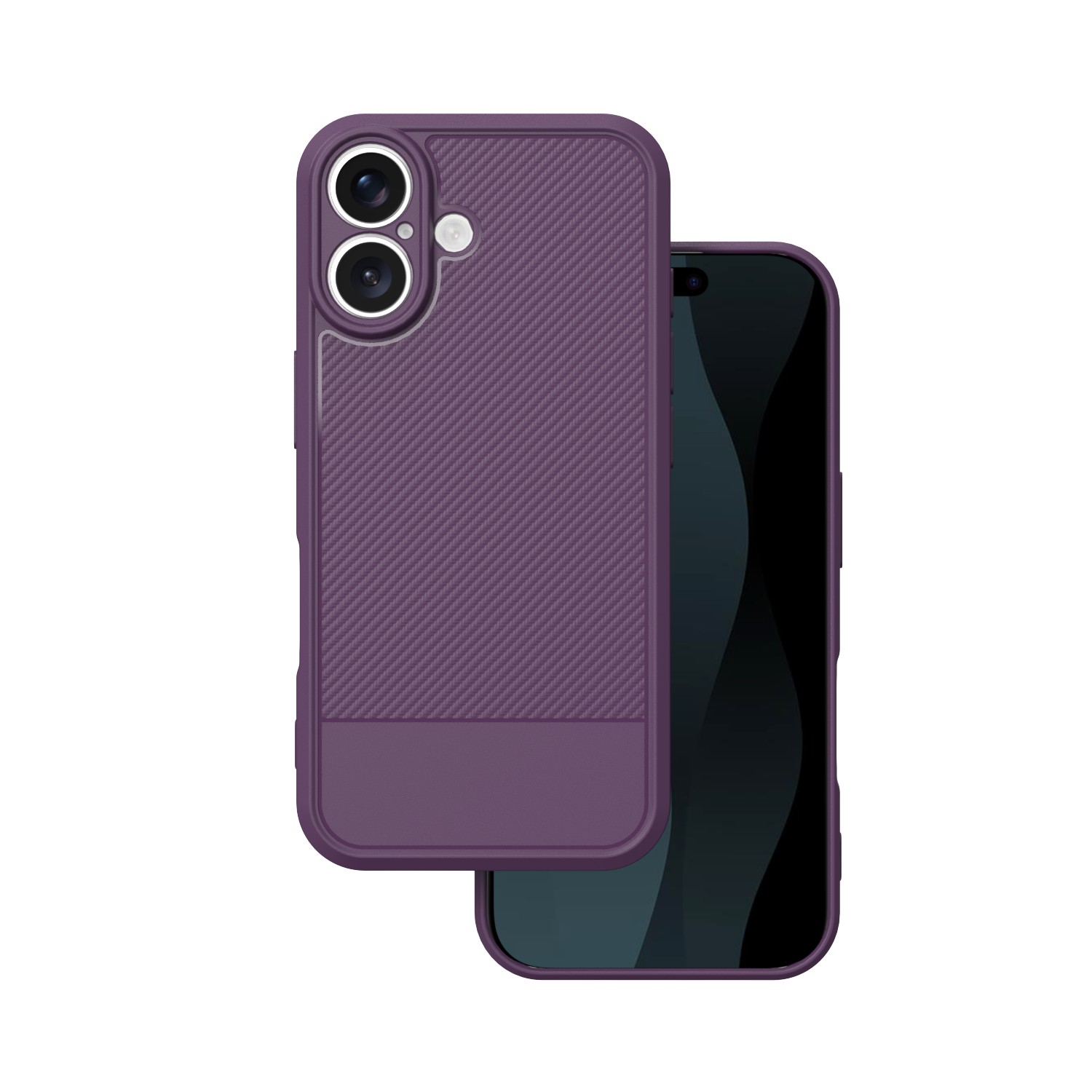 Simple Carbon viedtālruņa apvalks iPhone 17 6,3" violets