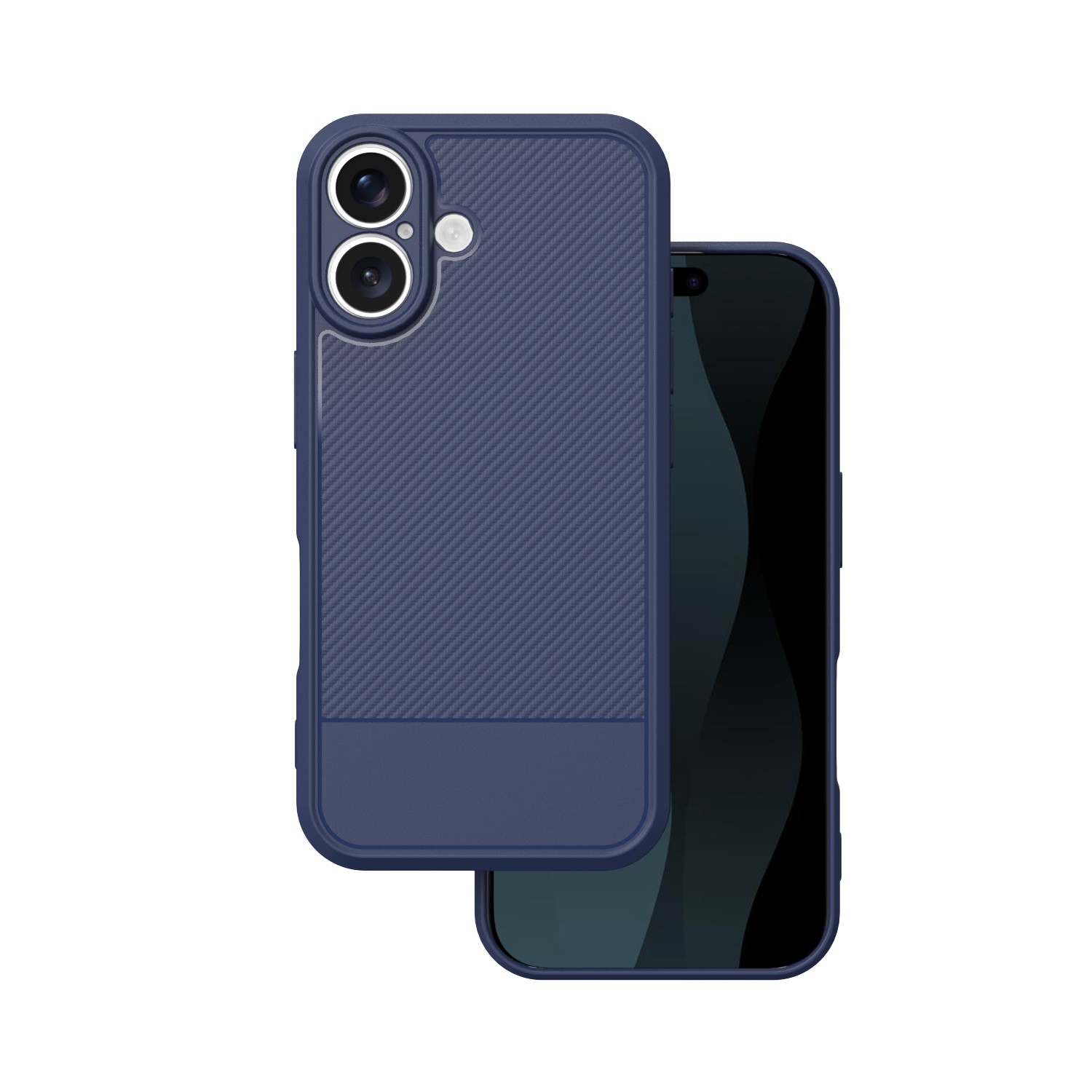 Simple Carbon viedtālruņa apvalks iPhone 17 6,3" zils