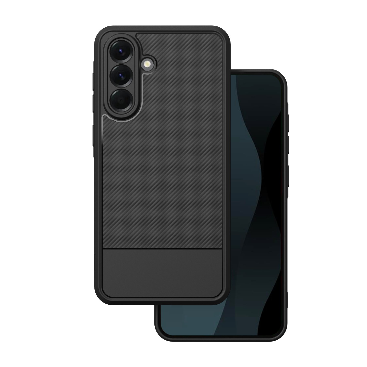 Simple Carbon maciņš Samsung Galaxy A37 5G melns