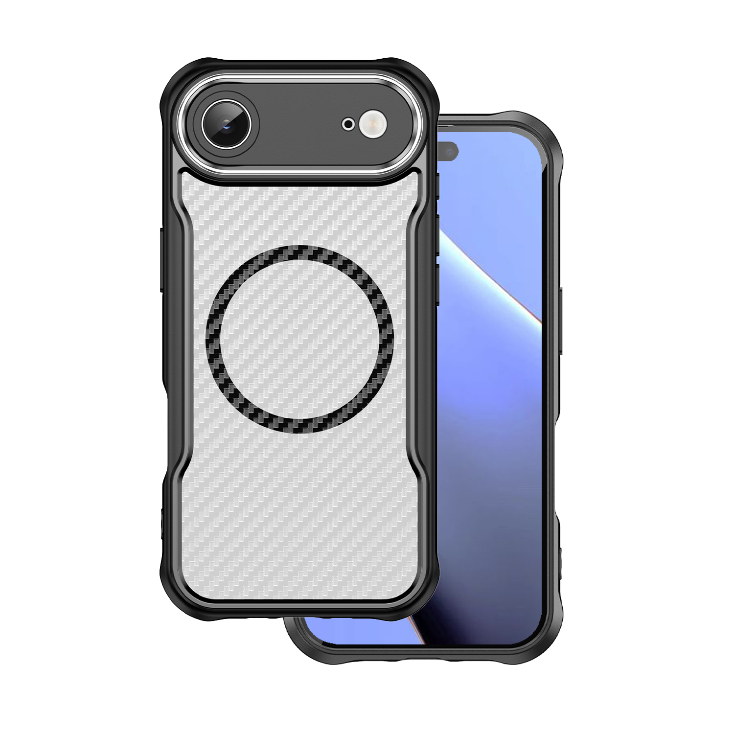 Defender Carbon Mag case for iPhone 17 Air 6,6" black