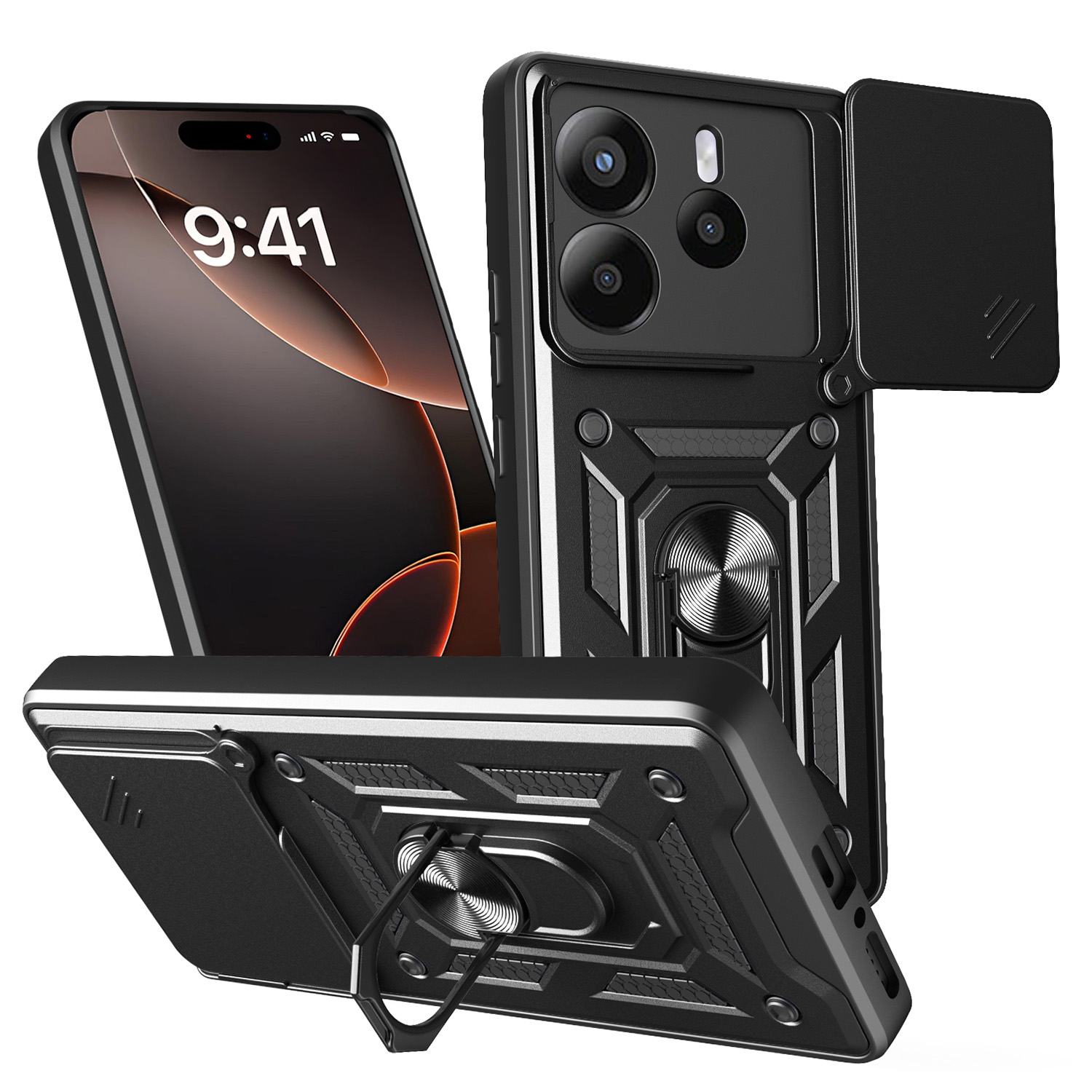 Defender Slide maciņš for Xiaomi Redmi Note 14 5G (Global) melns