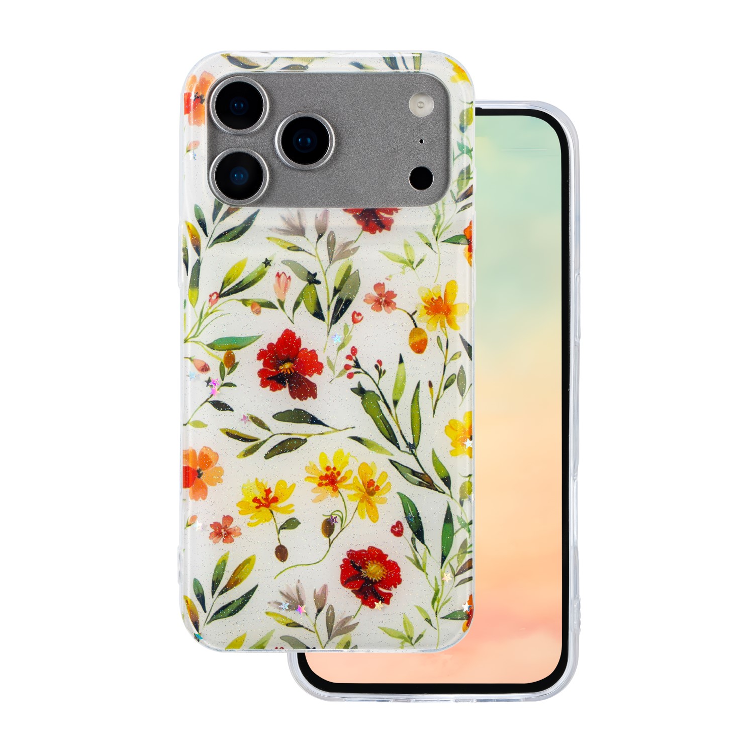 Glow Glam viedtālruņa apvalks iPhone 17 Pro 6,3" balts