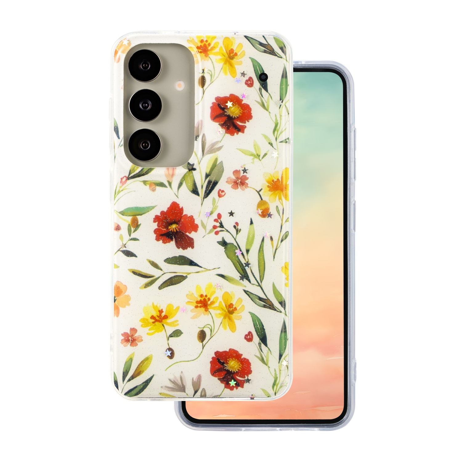 Glow Glam case for Samsung Galaxy S25 white