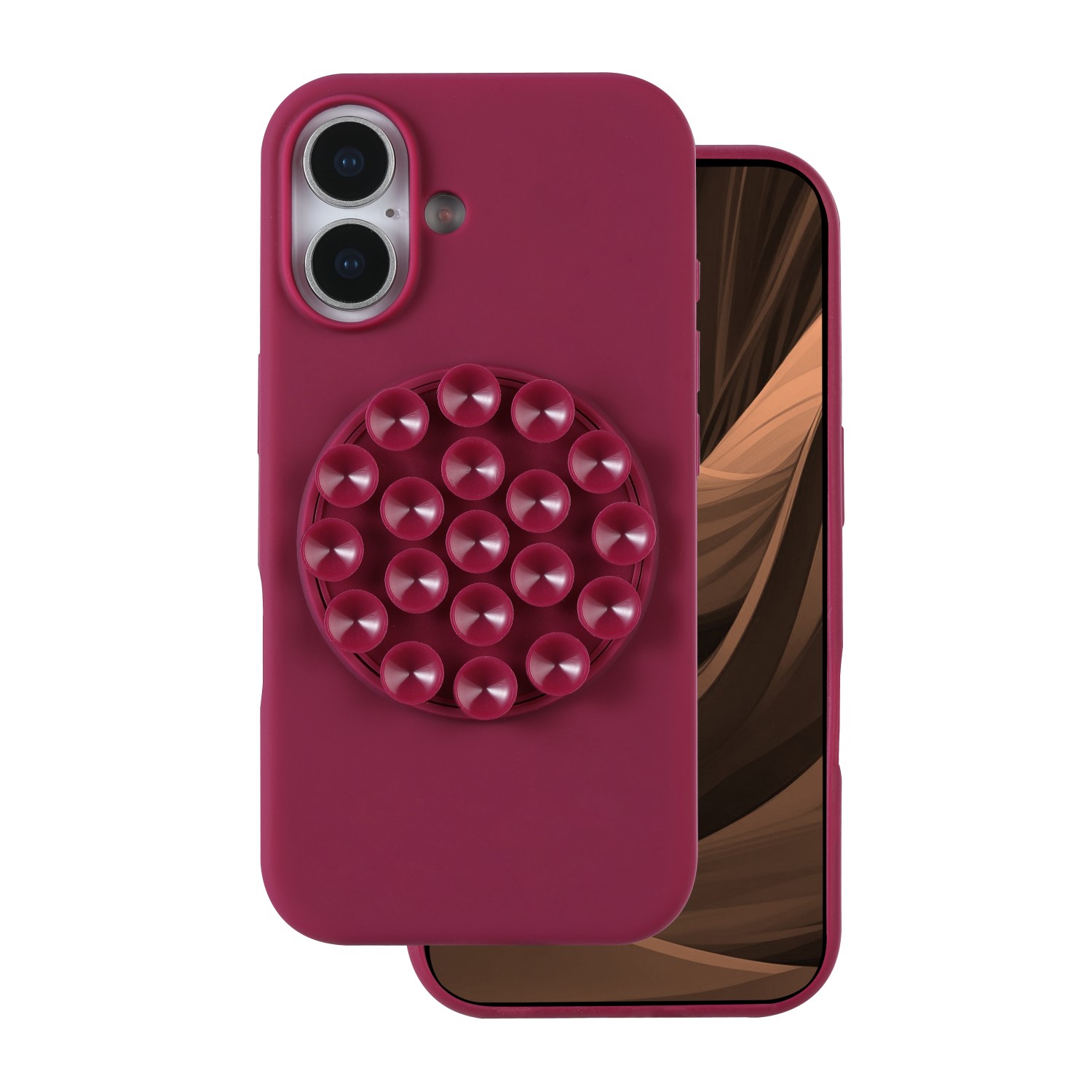 Silikona Stick maciņš for iPhone 17 6,3" tumši sarkans