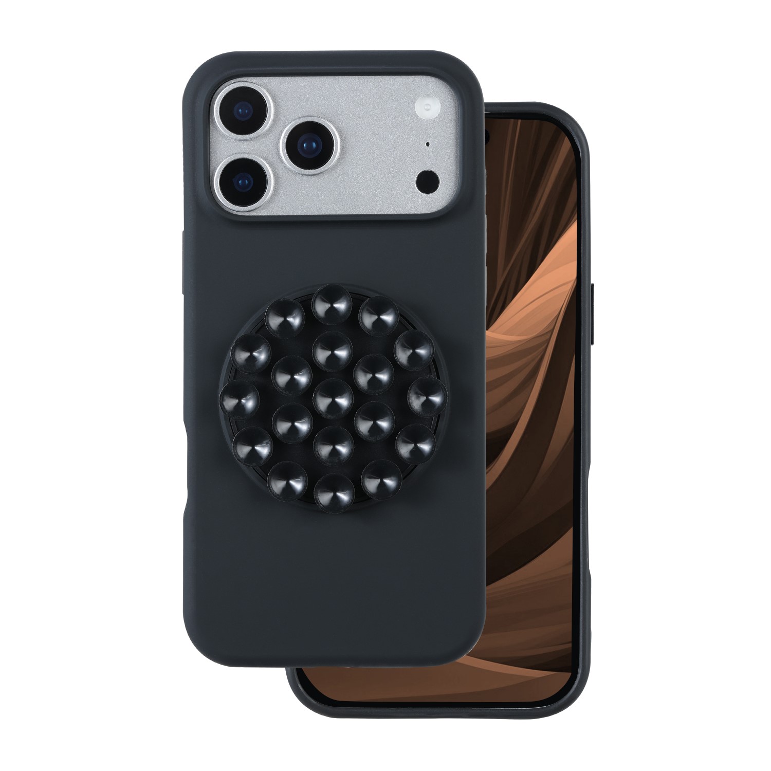 Силиконовый Stick Чехол для iPhone 17 Pro Max 6,9" чёрный