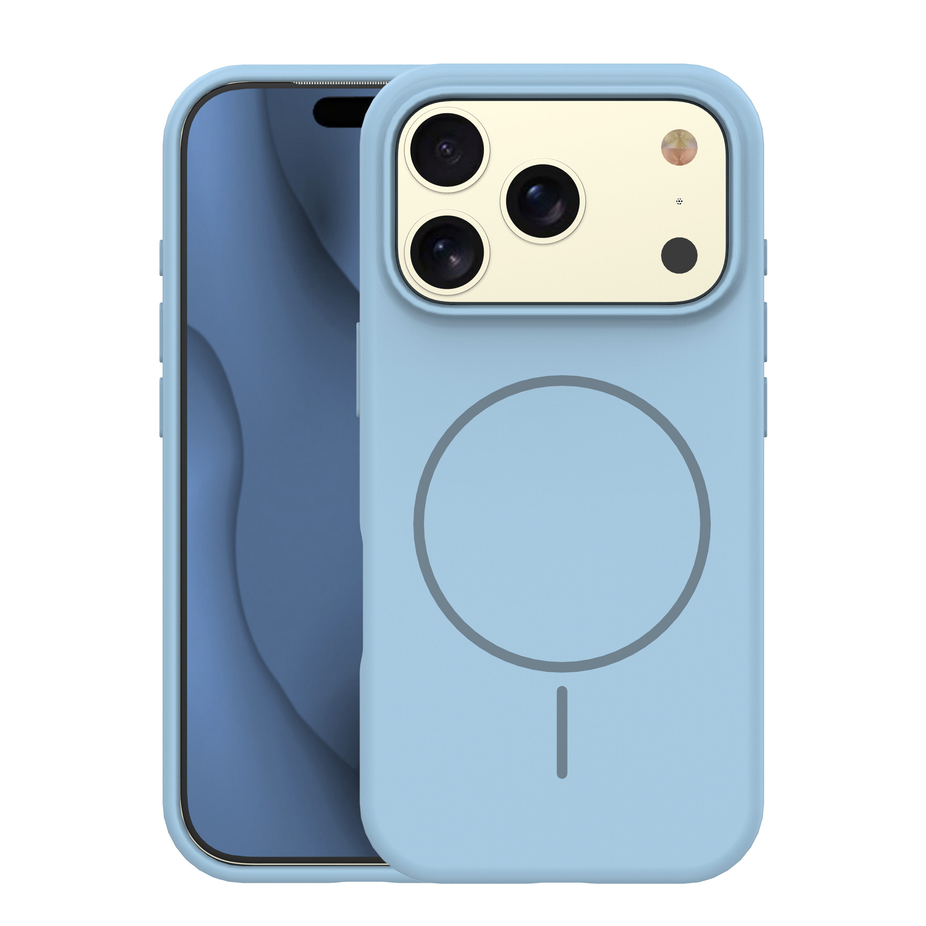 Silikona Thin Mag maciņš iPhone 17 Pro 6,3", gaiši zils