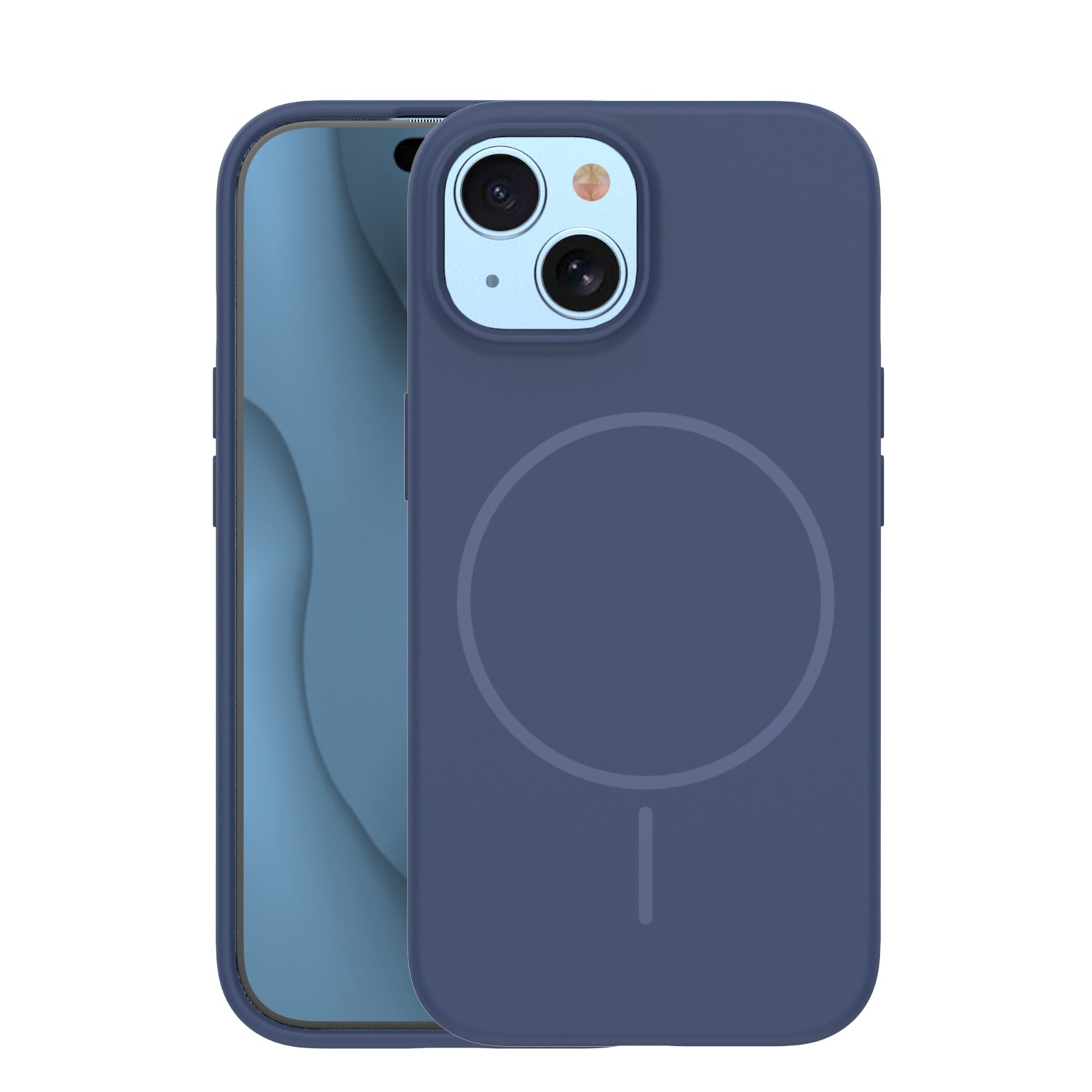 Silikona Thin Mag maciņš for iPhone 14 6,1" tumši zils