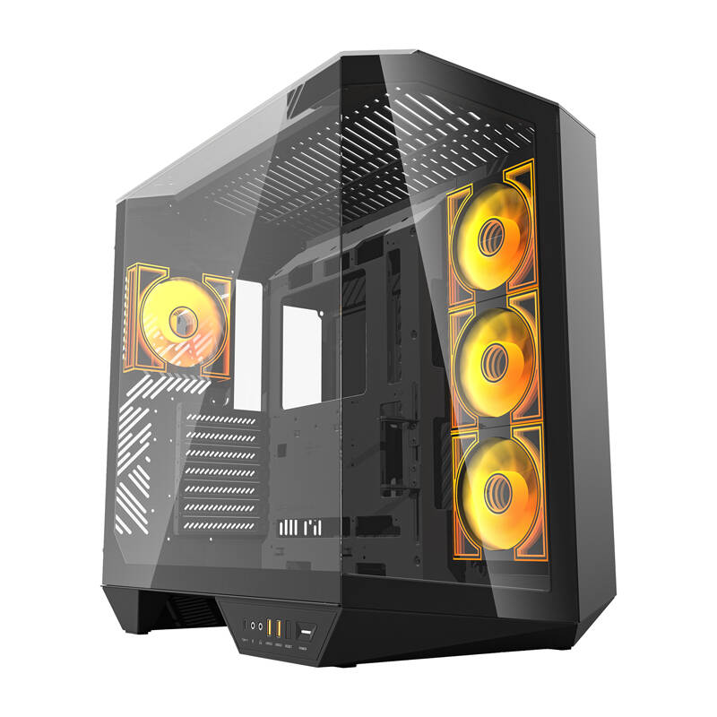 Darkflash DY470 datora korpuss (melns) + 4 ventilatori