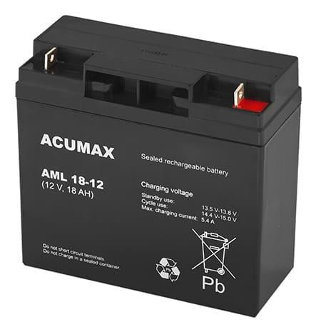 AKUMULATORS 12V 18AH VRLA/AM18-12 ACUMAX EMU