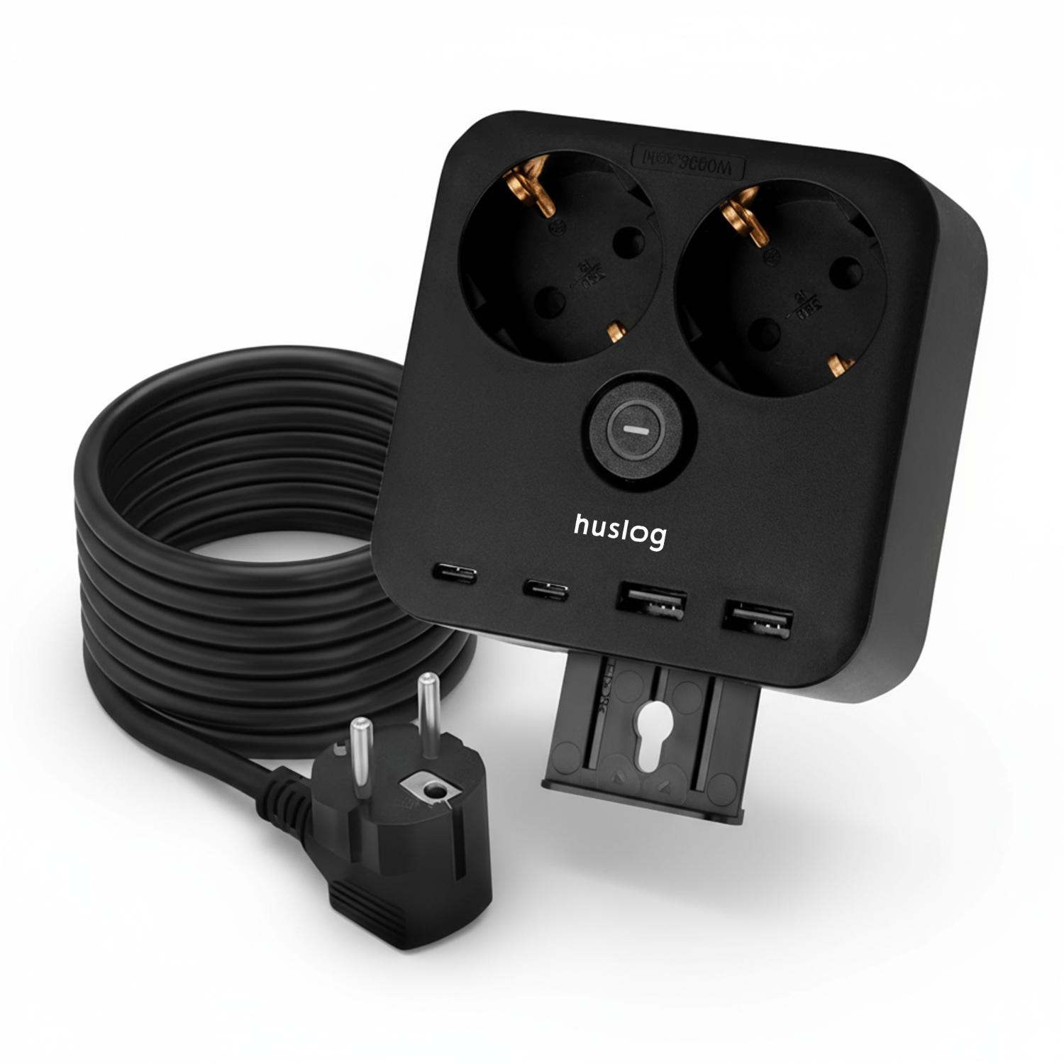 Huslog Power strip with phone turētājs HUS1055